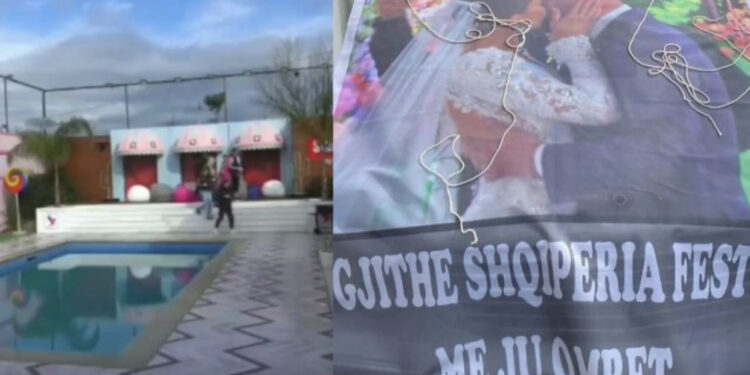 VIDEO/ “Gjithë Shqipëria feston me ju”, Kiara dhe Luizi surprizohen nga droni pas dasmës së bujshme