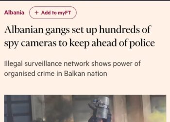 FOTO/ Financial Times shkruan për Shqipërinë: Bandat montuan qindra kamera spiunazhi për të monitoruar policisë