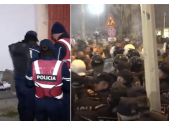 Protesta e opozitës, lëndohet efektivi i policisë