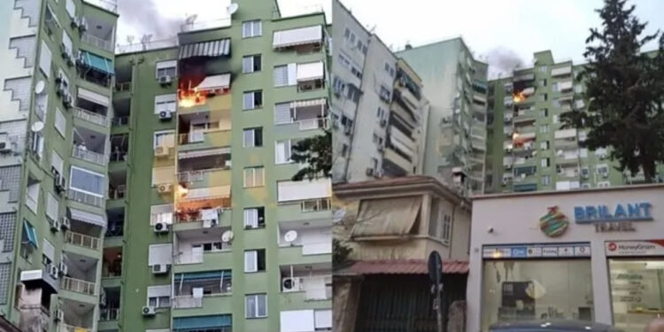 Zjarr në një banesë në Tiranë, tenda përhap flakët edhe në banesën e fqinjit