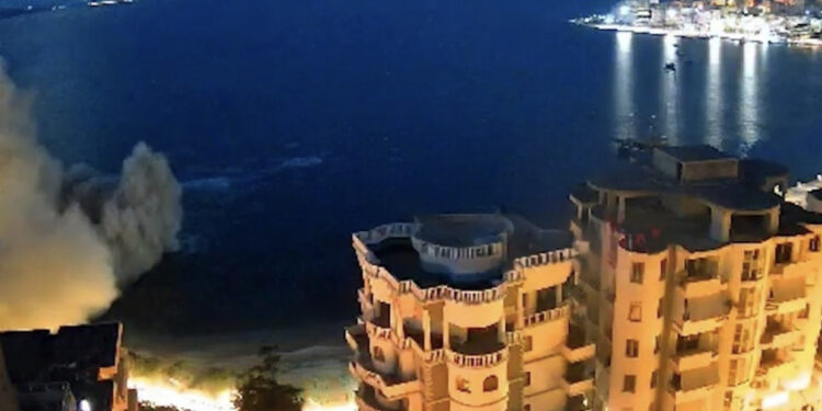 VIDEO/ “Zien” toka! Del tjetër video nga bomba që hodhi në erë hotelin në Sarandë
