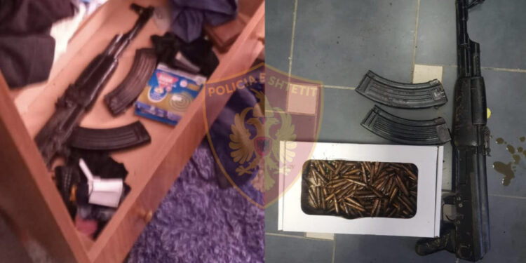 EMRI/ Arrestohet hajduti nga Lezha, në banesë iu gjet kallashnikov dhe fishekë!