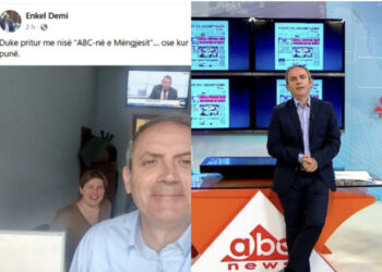 VIDEO/ Bashkim Hoxha i mori kohën televizive, shpërthen Enkel Demi ndaj Sokol Ballës: Kështu vajti kjo punë në ABC News, shto ujë e shto miell