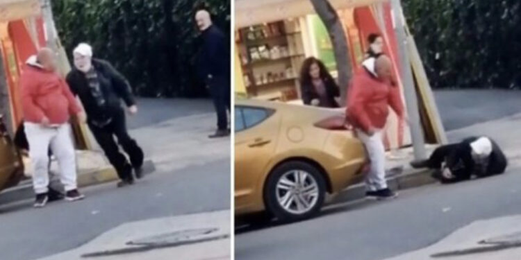 VIDEO/ SKANDALI në Tiranë/ Taksisti rreh me grushta të moshuarin