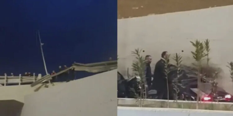 FOTO/ Barriera që çau “Audi A8” dhe fluturoi nga mbikalimi i Saukut