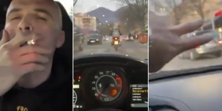 VIDEO/ Pas videos me 306 km/orë, Aleks Visha tallet me policinë gjatë shoqërimit, futet LIVE në TikTok!