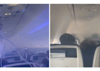 VIDEO/ Momente ankthi në avion! Kabina mbushet me tym, alarmohen pasagjerët, piloti…