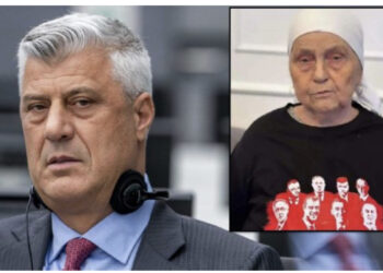 “Liria jeni ju”, nëna e Hashim Thaçit me bluzën me portretet e ish-krerëve të UÇK-së