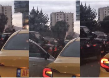 Gërvishtën mjetet në ‘Zog të Zi’, sherr dhe grushte mes shoferëve në mes të rrugës