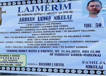 U ekzekutua me armë në lokalin e tij, përcillet nesër për në banesën e fundit biznesmeni Ardian Nikulaj
