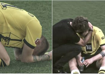 FOTO/ “Tragjedi” në 8 foto, shikoni çfarë ndodhi me lojtarët e Borussias disa sekonda pasi humbën titullin