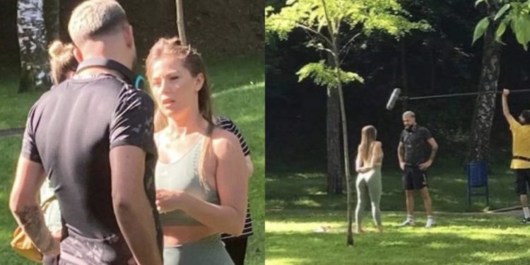 FOTO- VIDEO/ Luizi dhe Olta fotografohen në xhirimet e filmit “Në Kuadër të Dashurisë”