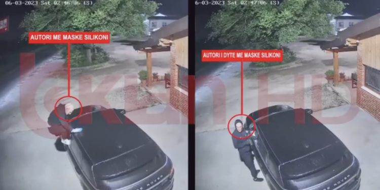 VIDEO/ Autorët me maska silikoni dhe doreza, momenti kur grabitet për 2 minuta “Range Roveri” në Vorë