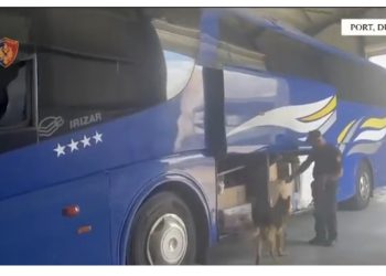 VIDEO/ Bllokohet autobusi me 100 mijë euro në Durrës