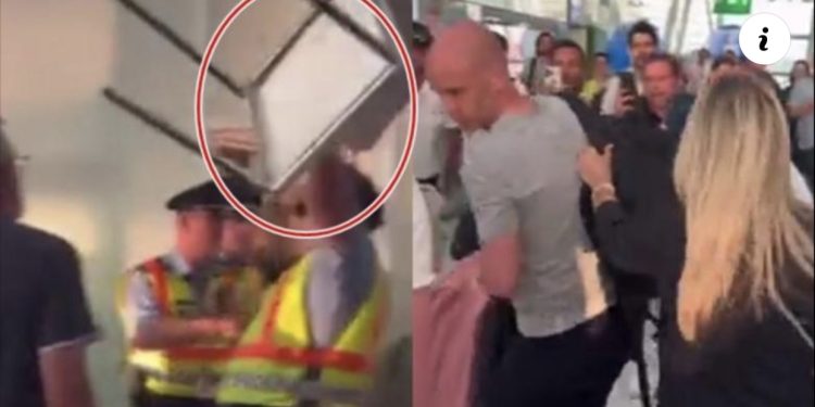 VIDEO/ Ishte me bashkëshorten, sulmohet arbitri i finales së Europa League! Tifozët e Romës ‘fluturojnë’ karriget kokës