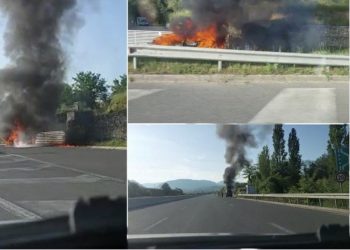 Digjet makina te TEG-u, përfshihet nga flakët