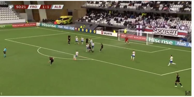 GOOOOL/ Spektakolar Kristjan ASLLANI!!! Mesfushori “fshin merimangat” në trekëndësh dhe risjell avantazhin e Shqipërisë