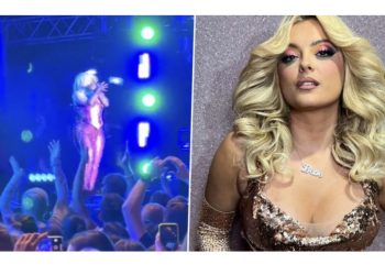 VIDEO/ Bëri “shqiponjën” me duar, Bebe Rexha goditet në fytyrë e shembet në tokë