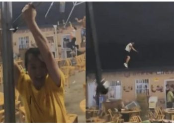 Çmendet moti në Kinë! Era merr me vete njerëzit