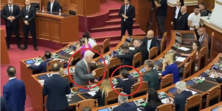 VIDEO-LAJM/ Për çfarë po debatojnë kaq ashpër Fatmir Xhafaj dhe Erion Braçe?