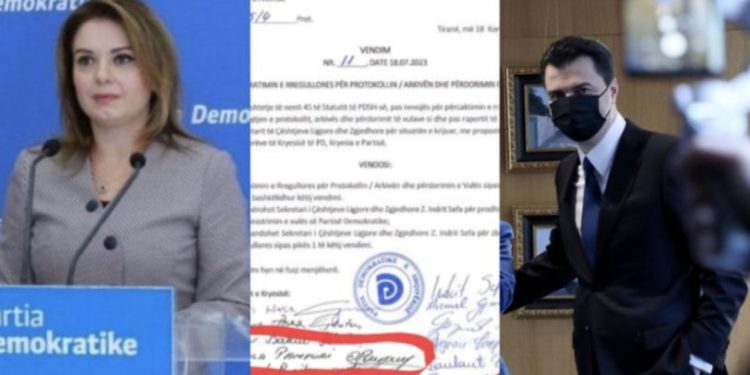 SKANDALI në PD e Bashës/ Deputetja Pampuri firmos dy herë për ti marrë vulën, Gazment Bardhit