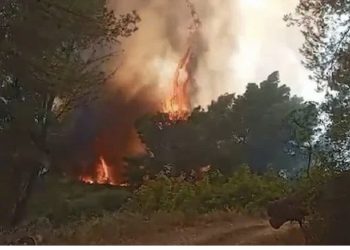 Zjarret në Peshtan, dëgjohen shpërthime municionesh, bllokohet aksin Cakran-Fier