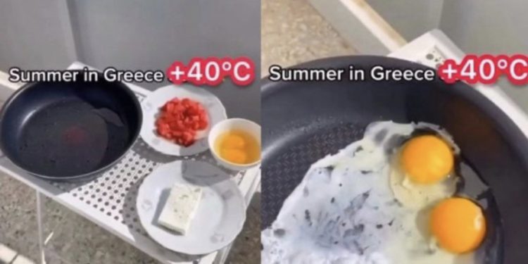 VIDEO/ “I nxehti nga Ferri”/ Nxori tiganin në qendër të Athinës dhe bëri një omëletë