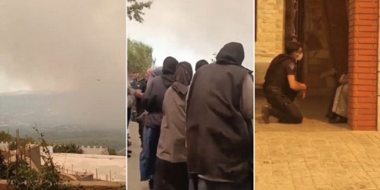 VIDEO/ Pamje tragjike nga Greqia / Zjarret rrethojnë Manastirin por murgeshat nuk pranojnë të evakuohen, dalin jashtë dhe i luten Zotit