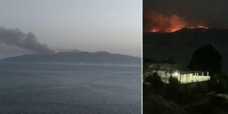 VIDEO/ Ishulli i Korfuzit përfshihet nga flakët, pamjet dramatike dallohen nga Saranda dhe Ksamili