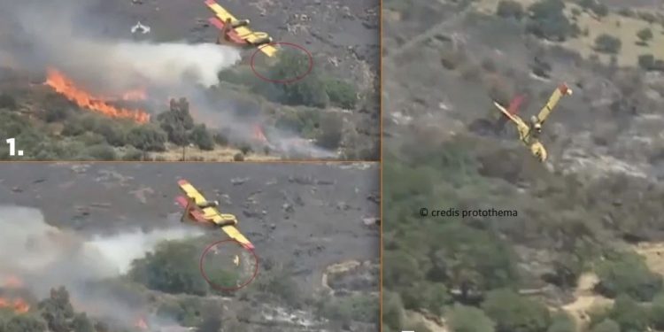 VIDEO/ Momenti tragjik kur rrëzohet avioni që po shuante zjarret në Greqi