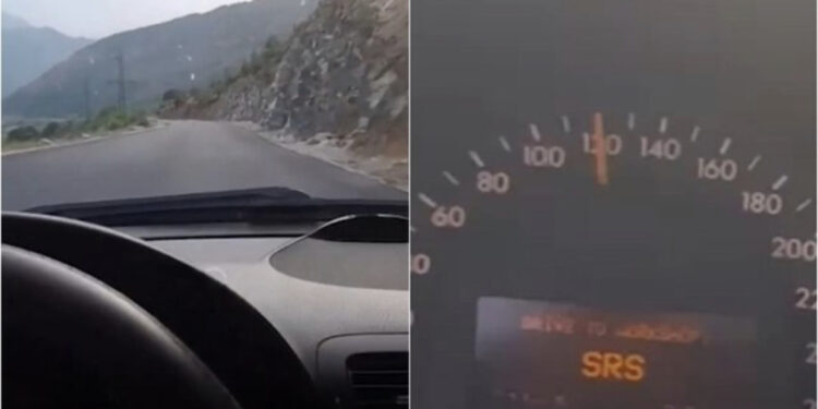 “Oj nënë…”! “Trimi” me 120 km/h përmbyset LIVE me makinë