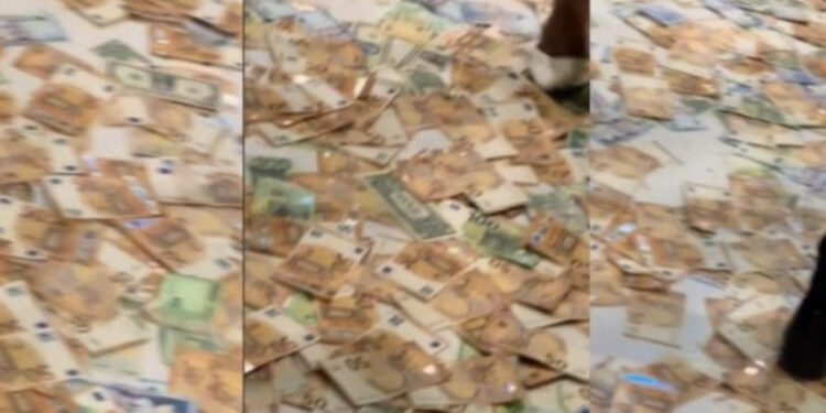 VIDEO-LAJM/ “Çmenduri” në dasmën shqiptare, pista e kërcimit mbulohet nga mijëra euro!