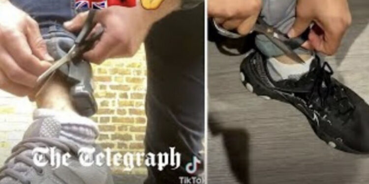 VIDEO/ Shqiptarët nuk pyesin, këpusin LIVE prangat elektronike në Angli