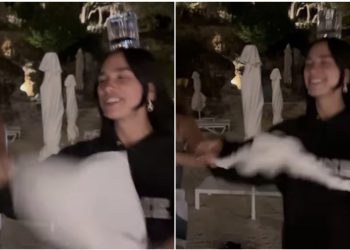 VIDEO/ Pushimet në jug të Shqipërisë, Dua Lipa djeg me këngën “luj qyqekun”