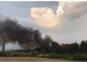 Zjarr pranë inceneratorit të Elbasanit