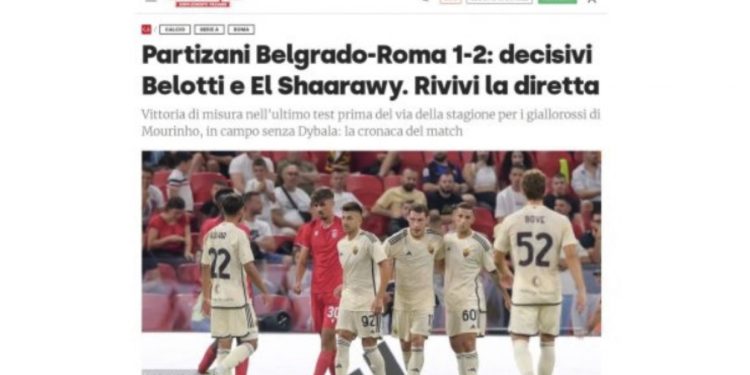 SKANDAL/ Mediat italiane e bëjnë Partizanin të Beogradit pas miqësores me Romën