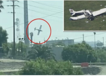 E frikshme, aeroplani rrëzohet në fushën e futbollit, dalin pamjet dramatike