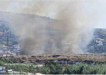 Tymi ‘pushton’ Lushnjën, përfshihet nga flakët fusha e mbetjeve urbane