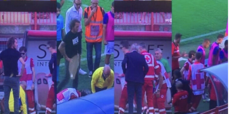 FOTO/ Momente frike, trajneri italian pëson infarkt pas debatit me arbitrin