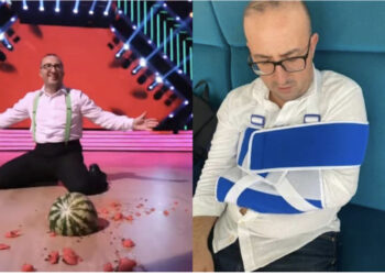 E papritur/ Saimir Korreshi thyen krahun, në pikëpyetje vazhdimi i garës në “Dancing With The Stars”