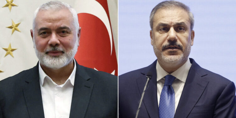 Kreu i Hamasit takohet me ministrin e Jashtëm të Turqisë