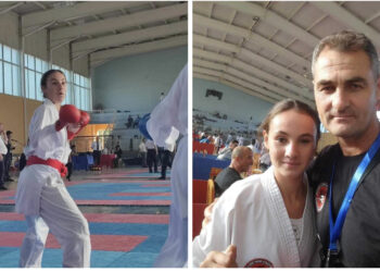 Ekipi lushnjar “Medalje Ari” në karate, Amanda Dedej nderon flamurin kuqezi në Maqedoninë e Veriut!