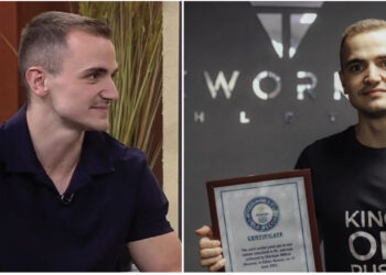 “84 pompa me një dorë për një minutë”, njihuni me shqiptarin që theu rekordin “Guinness”