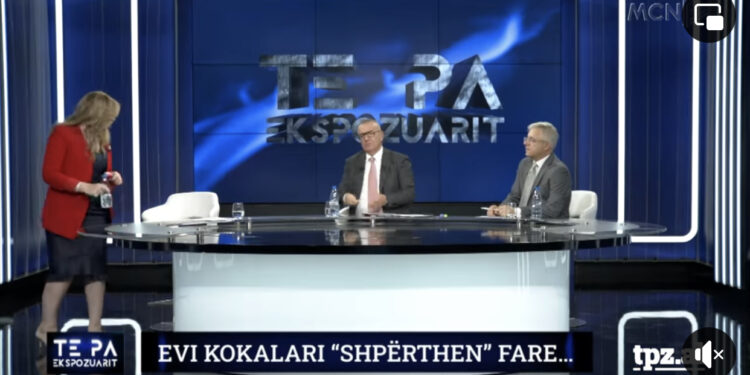 VIDEO-“Ik ore q*hu!”/ Evi Kokalari i ngre gishtin e mesit Ylli Rakipit dhe largohet nga studio