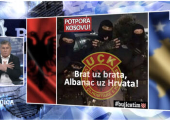 VIDEO/ Sulmi në veri, gazetari kroat në krah të Kosovës, bën shqiponjën në mes të emisionit