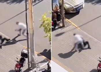 PAMJE TË RËNDA/ Momenti kur një diplomat izraelit u godit me thikë në mes të rrugës në Pekin