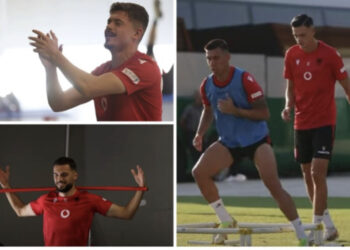 VIDEO/ “Në qiellin e shtatë”, çunat e kombëtares ja nisin këngës e valles në stërvitje