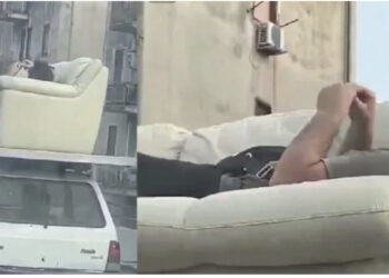 VIDEO/ I riu qëndronte shtrirë në divanin mbi makinë, e pëson shoferi në Itali