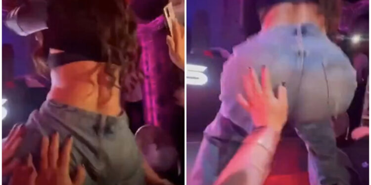 VIDEO/ Këngëtarja shqiptare “çmend” fansat në koncert, u afrohet për t’i prekur të pasmet 