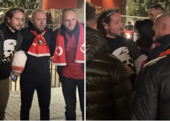 VIDEO/ Me bluzën me Adem Jasharin, Ballist Morina i bashkohet festës kuqezi në “Air Albania”